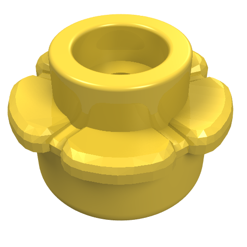 Part 24866 - Plate, Round 1 x 1 with Flower Edge (5 Petals) - De BrickPlaats