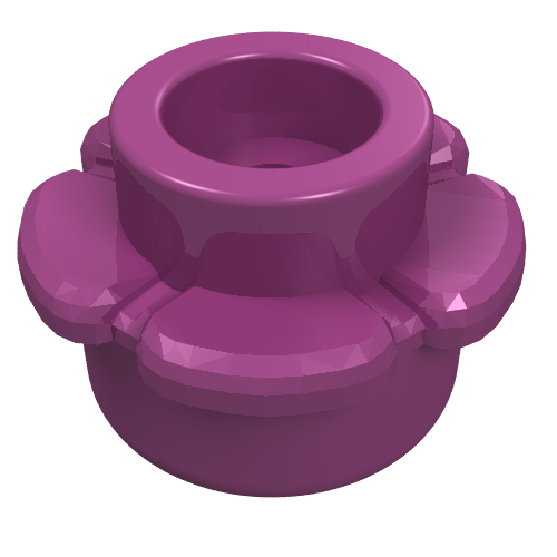 Part 24866 - Plate, Round 1 x 1 with Flower Edge (5 Petals) - De BrickPlaats