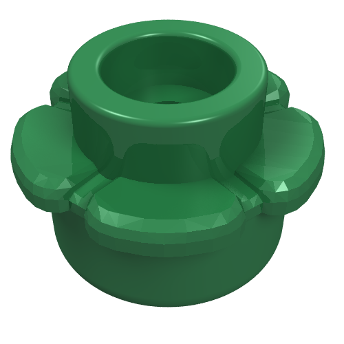 Part 24866 - Plate, Round 1 x 1 with Flower Edge (5 Petals) - De BrickPlaats