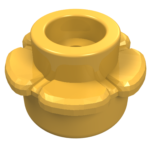 Part 24866 - Plate, Round 1 x 1 with Flower Edge (5 Petals) - De BrickPlaats