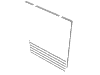 Part 2494p01 - Glass for Window 1 x 4 x 5 with 5 White Stripes Pattern (Sticker) - Sets 1490 / 6380 / 6386 / 6393 / 6398 - De BrickPlaats