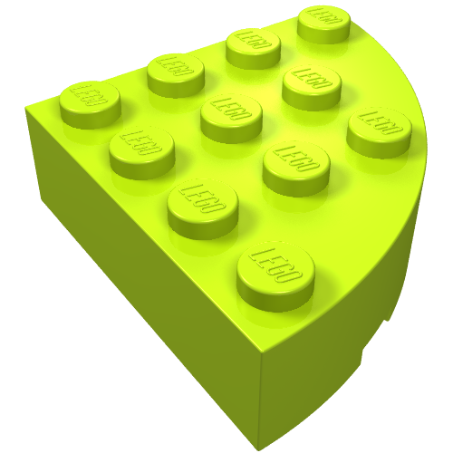 Part 2577 - Brick, Round Corner 4 x 4 Full Brick - De BrickPlaats