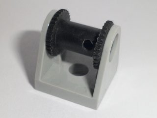 Part 2584c001 - String Reel 2 x 2 Holder with Black Drum (2584 / 2585) - De BrickPlaats