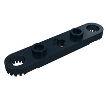 Part 2711 - Technic, Plate 1 x 5 with Toothed Ends, 2 Studs and Center Axle Hole - De BrickPlaats