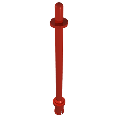 Part 2714a - Bar 8L with Stop Rings and Pin (Technic, Figure Accessory Ski Pole) - Rounded End - De BrickPlaats