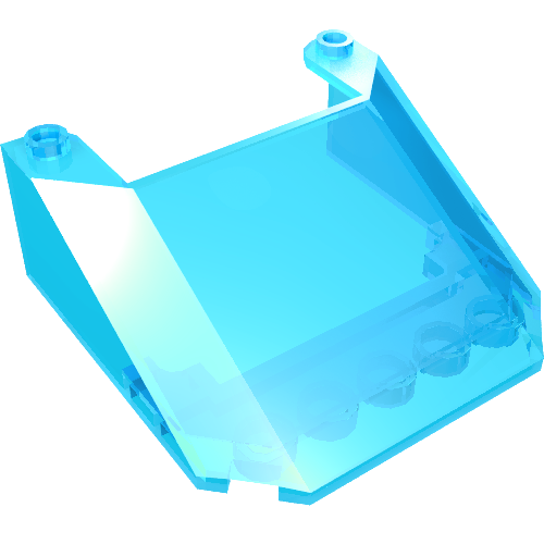 Part 28782 - Windscreen 6 x 6 x 2 with 2 Studs on Top - De BrickPlaats
