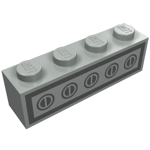 Part 3010p41 - Brick 1 x 4 with Homemaker Stove Switch Pattern - De BrickPlaats