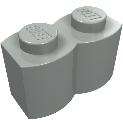 Part 30136 - Brick, Modified 1 x 2 with Log Profile - De BrickPlaats