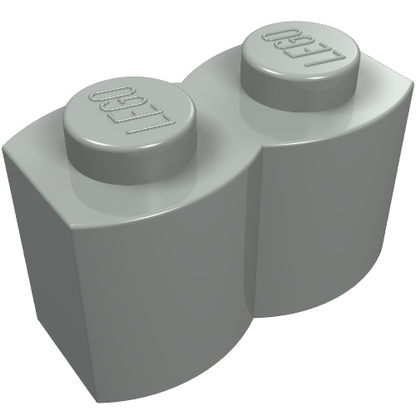 Part 30136 - Brick, Modified 1 x 2 with Log Profile - De BrickPlaats