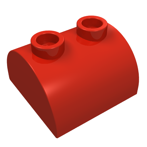 Part 30165 - Slope, Curved 2 x 2 Double with 2 Hollow Studs - De BrickPlaats
