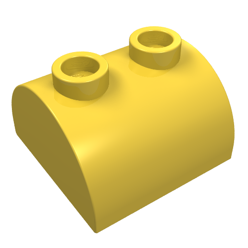 Part 30165 - Slope, Curved 2 x 2 Double with 2 Hollow Studs - De BrickPlaats