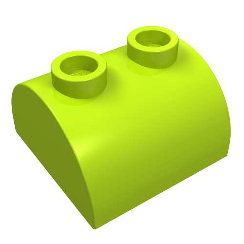 Part 30165 - Slope, Curved 2 x 2 Double with 2 Hollow Studs - De BrickPlaats
