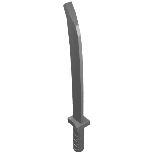 Part 30173b - Minifigure, Weapon Sword, Shamshir/Katana (Square Guard) with Uncapped Pommel and Hole in Hilt - De BrickPlaats