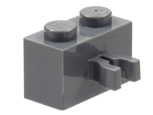 Part 30237a - Brick, Modified 1 x 2 with Split U Clip Thick (Vertical Grip) - De BrickPlaats