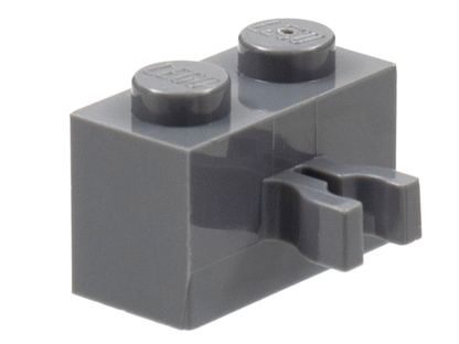 Part 30237a - Brick, Modified 1 x 2 with Split U Clip Thick (Vertical Grip) - De BrickPlaats