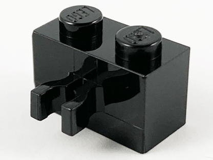 Part 30237a - Brick, Modified 1 x 2 with Split U Clip Thick (Vertical Grip) - De BrickPlaats