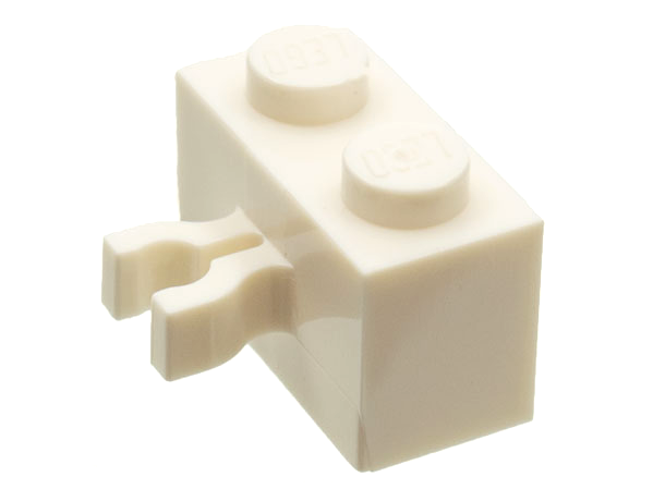 Part 30237a - Brick, Modified 1 x 2 with Split U Clip Thick (Vertical Grip) - De BrickPlaats