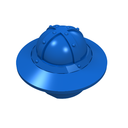 Part 30273 - Minifigure, Headgear Helmet Castle with Chin Guard and Broad Brim - De BrickPlaats