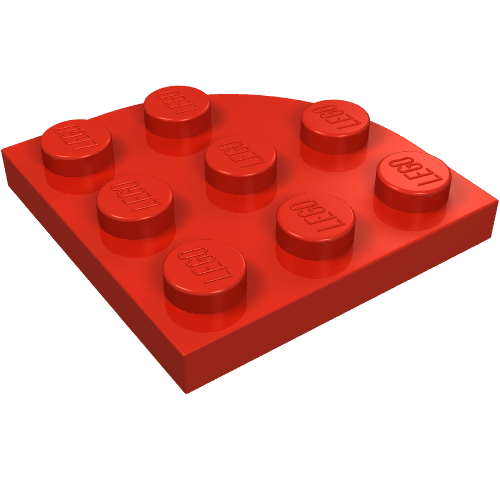 Part 30357 - Plate, Round Corner 3 x 3 - De BrickPlaats