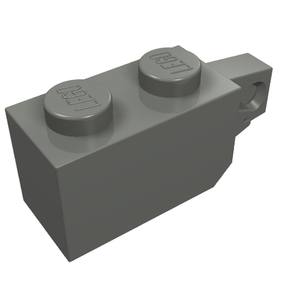 Part 30364 - Hinge Brick 1 x 2 Locking with 1 Finger Vertical End - De BrickPlaats