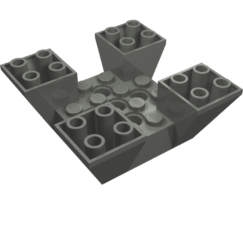 Part 30373 - Slope, Inverted 65 6 x 6 x 2 Quad with Cutouts - De BrickPlaats