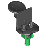 Part 30488c01 - Sports Minifigure Stand Soccer with Spring and Green Pin - De BrickPlaats