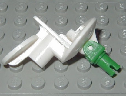 Part 30488c01 - Sports Minifigure Stand Soccer with Spring and Green Pin - De BrickPlaats