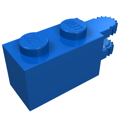 Part 30540 - Hinge Brick 1 x 2 Locking with 2 Fingers Horizontal End, 9 Teeth - De BrickPlaats