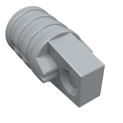 Part 30552 - Hinge Cylinder 1 x 2 Locking with 1 Finger and Axle Hole on Ends with Slots - De BrickPlaats