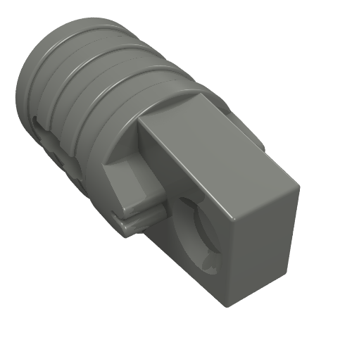 Part 30552 - Hinge Cylinder 1 x 2 Locking with 1 Finger and Axle Hole on Ends with Slots - De BrickPlaats