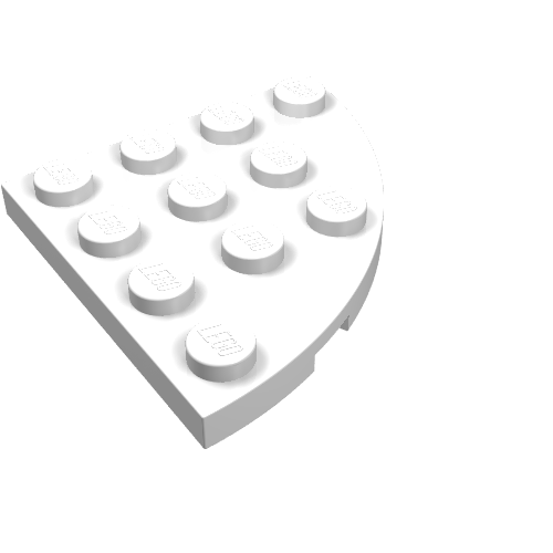 Part 30565 - Plate, Round Corner 4 x 4 - De BrickPlaats