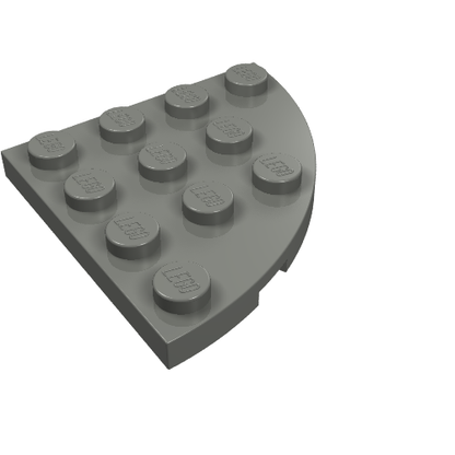 Part 30565 - Plate, Round Corner 4 x 4 - De BrickPlaats