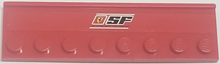 Part 30586pb04 - Plate, Modified 2 x 8 with Door Rail with Ferrari Logo 'SF' and 'SCUDERIA FERRARI' on White Lines Pattern (Sticker) - Set 8185 - De BrickPlaats