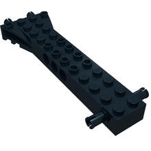 Part 30621 - Brick, Modified 2 x 12 with 2 Side Pins and 2 End Pins, Technic Holes, and 4W Flared End - De BrickPlaats
