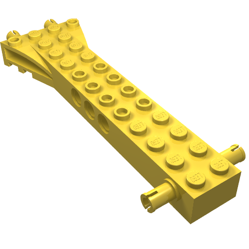 Part 30621 - Brick, Modified 2 x 12 with 2 Side Pins and 2 End Pins, Technic Holes, and 4W Flared End - De BrickPlaats
