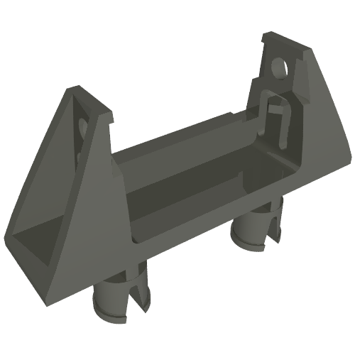 Part 30636 - String Reel 1 x 4 x 2 Holder with 2 Technic Pins - De BrickPlaats