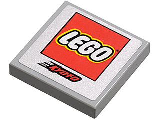 Part 3068pb0301 - Tile 2 x 2 with Lego Logo and Red 'Kyoto' Pattern (Sticker) - Set 8120 - De BrickPlaats