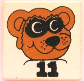 Part 3068pb2414 - Tile 2 x 2 with Fabuland Raccoon Pattern - De BrickPlaats