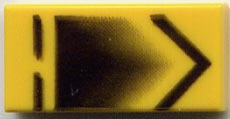 Part 3069pb0009 - Tile 1 x 2 with Slave I Engine Chevron Pattern - De BrickPlaats