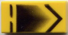 Part 3069pb0009 - Tile 1 x 2 with Slave I Engine Chevron Pattern - De BrickPlaats