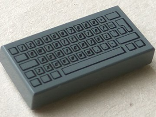Part 3069pb0030 - Tile 1 x 2 with Computer Keyboard Standard Pattern - De BrickPlaats
