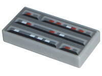Part 3069ps1 - Tile 1 x 2 with SW Computer Pattern - De BrickPlaats