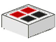 Part 3070p06 - Tile 1 x 1 with Red and Black Buttons Pattern - De BrickPlaats