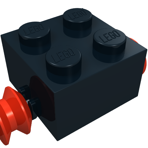 Part 3137 - Brick, Modified 2 x 2 with Wheels Holder - De BrickPlaats