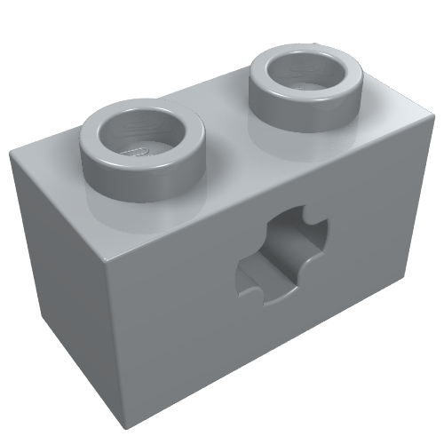 Part 32064 - Technic, Brick 1 x 2 with Axle Hole - De BrickPlaats