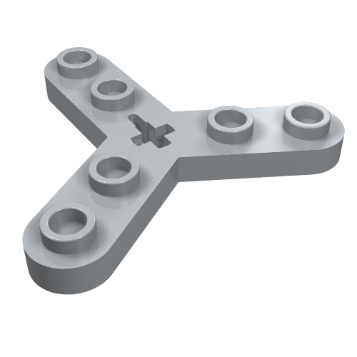 Part 32125 - Technic, Plate Rotor 3 Blade with Smooth Ends and 6 Studs (Propeller) - De BrickPlaats