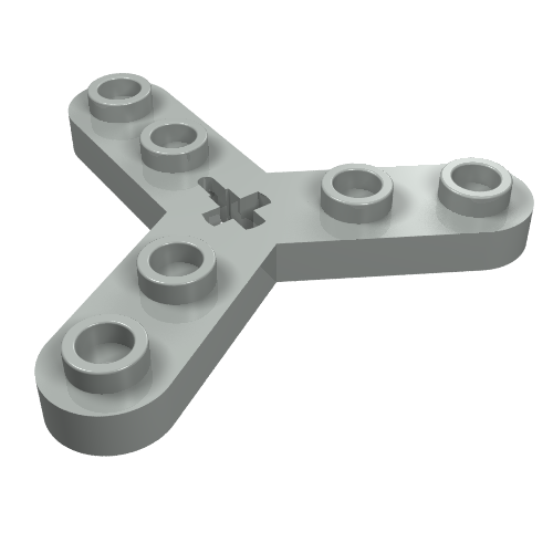 Part 32125 - Technic, Plate Rotor 3 Blade with Smooth Ends and 6 Studs (Propeller) - De BrickPlaats