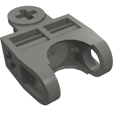 Part 32174 - Technic, Axle Connector 2 x 3 with Ball Joint Socket - Open Sides, Angled Forks with Closed Axle Holes - De BrickPlaats