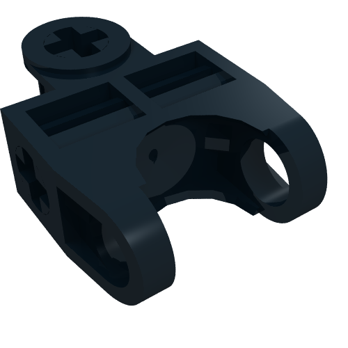 Part 32174 - Technic, Axle Connector 2 x 3 with Ball Joint Socket - Open Sides, Angled Forks with Closed Axle Holes - De BrickPlaats