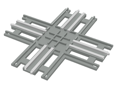 Part 3232 - Train, Track 12V Crossing - De BrickPlaats